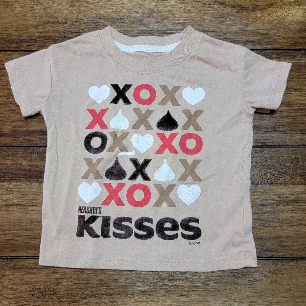 Hershey's Kisses Infant Beige Tee XO's - Size 12m